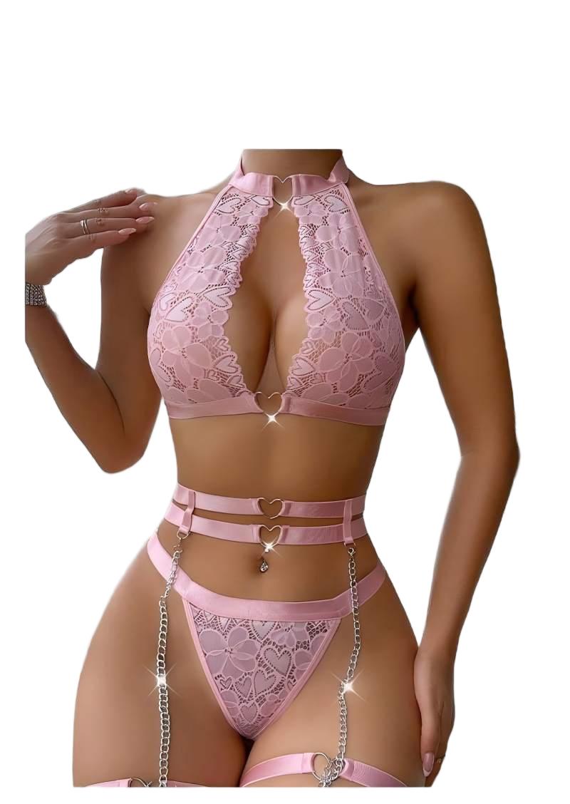 Sexy Lingerie Set Push Up Lace - Plunge Bra Push Up review and price